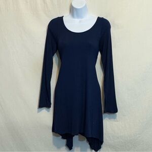 G-141 Lani California Blue Long Sleeve‎ Pullover Tunic Size S